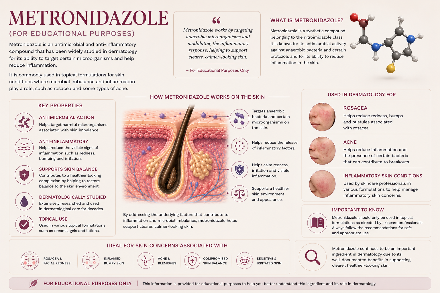 Metronidazole active ingredient illustration